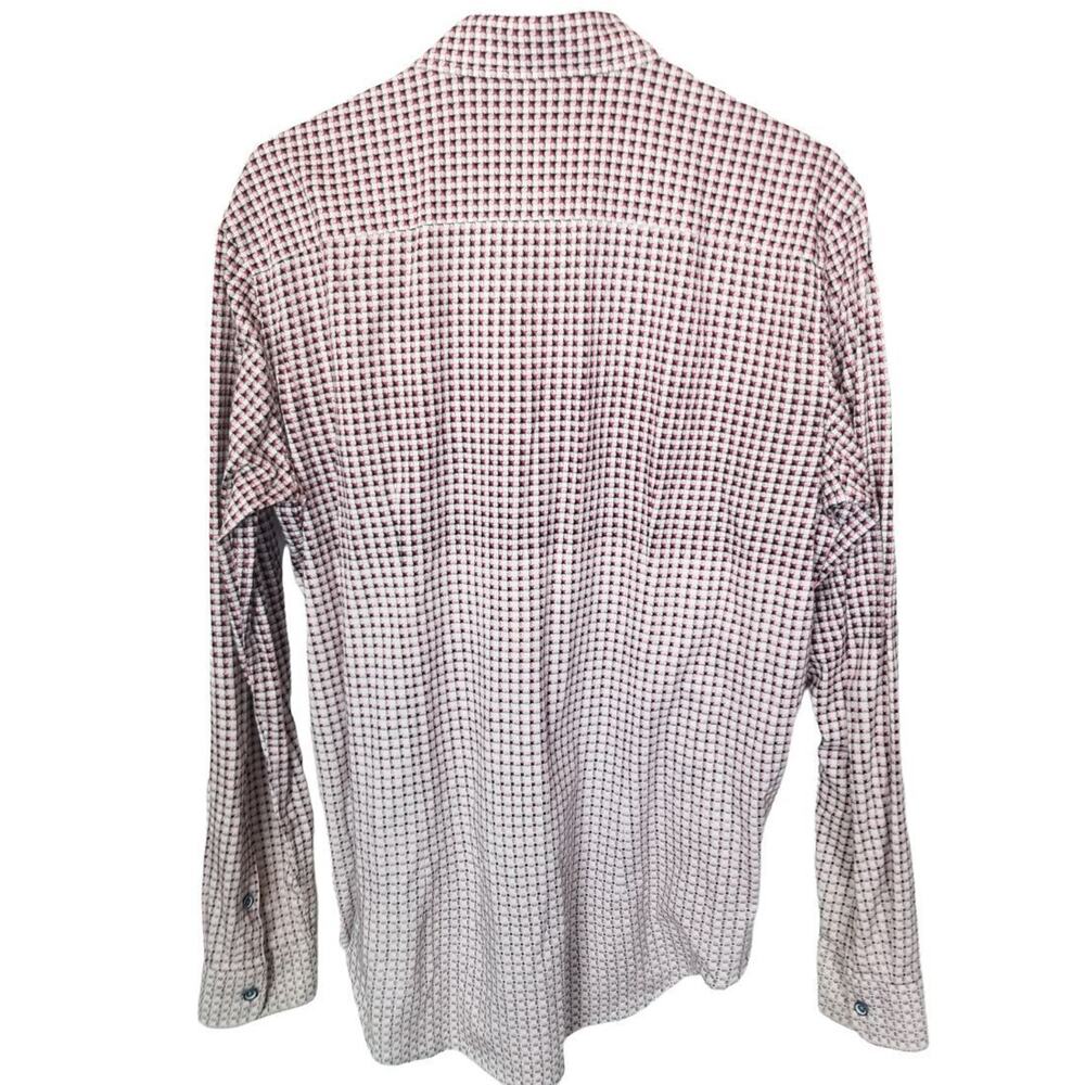 Butter Cloth Mens Geometric Oxford Shirt Sz L Career Corp Business Wedding Guest - Picture 7 of 7